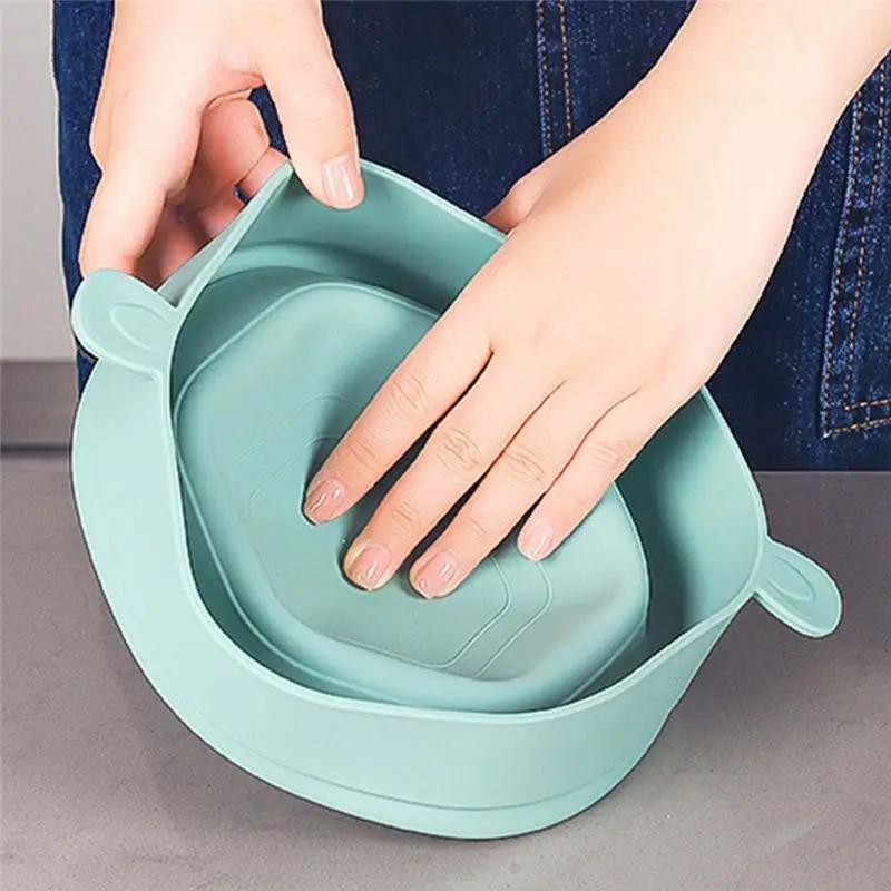 [B25B!】 Silicone Microwave Popcorn Bowl Foldable Popcorn Maker Bucket Bowl With Lid Folding Popcorn Kitchen Baking Tool