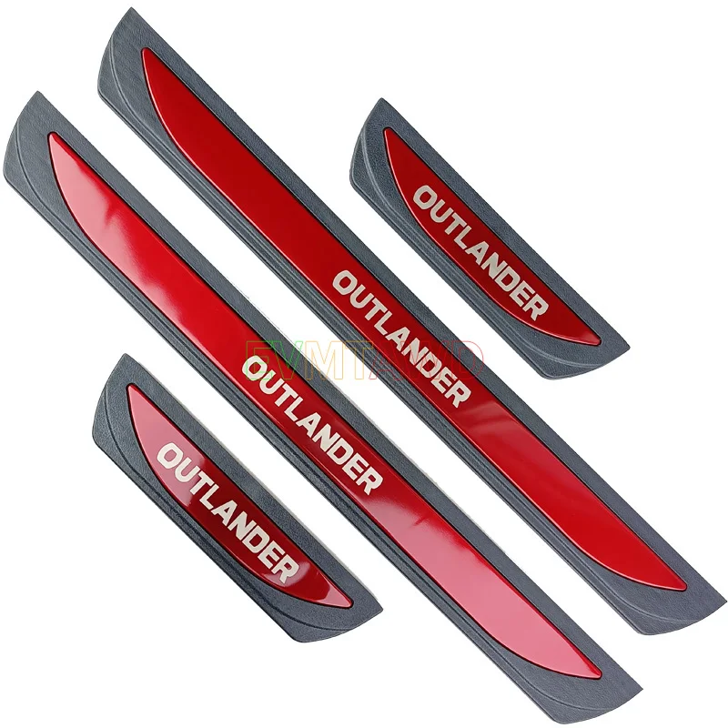 

For Mitsubishi Outlander PHEV Accessory 2025 2024-2017 Stainless Car Door Sill Scuff Plate Kick Guard Pedal Protector Cover Trim