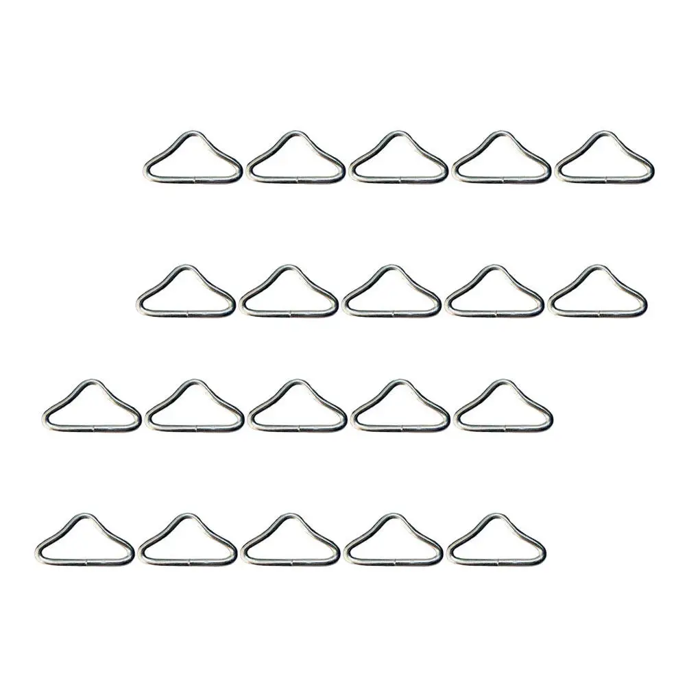 40Pcs Steel Triangle Ring Galvanized High Strength Trampoline Mesh Buckle Heavy Duty Jumping Bed Bungee Bed Triangle Rings