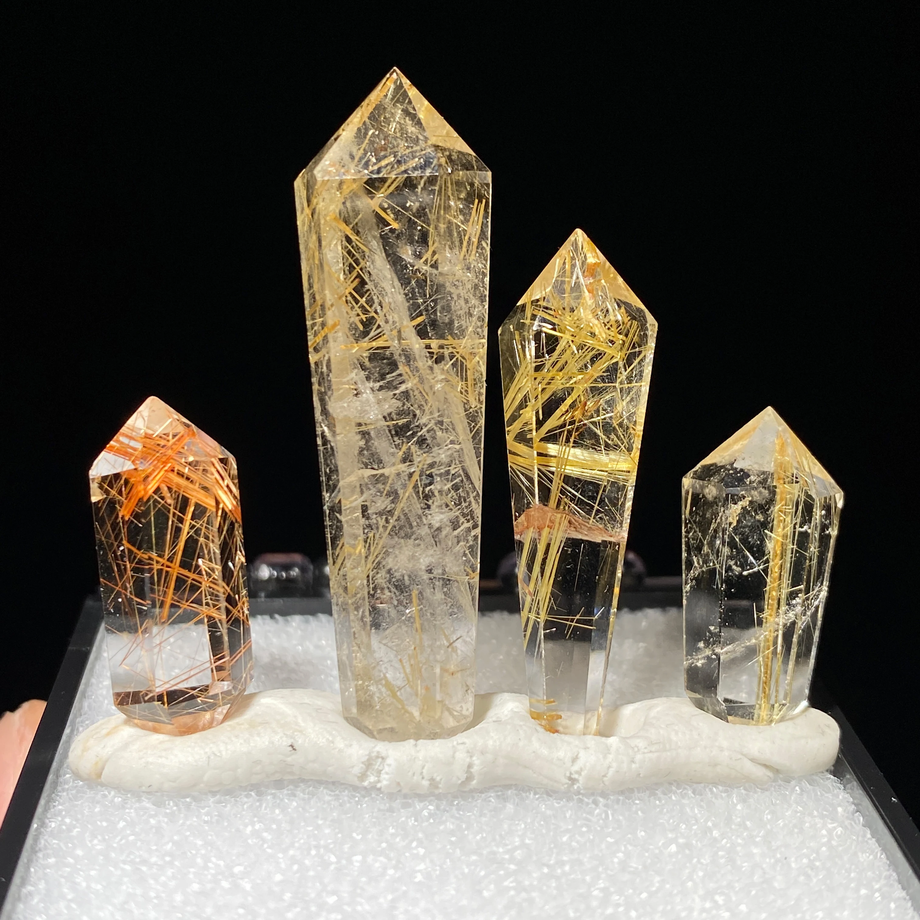 Natural Stone Golden Quartz Rutilated Crystal Tower Polished Wand Point Home Decor Obelisk Healing Gift Reiki