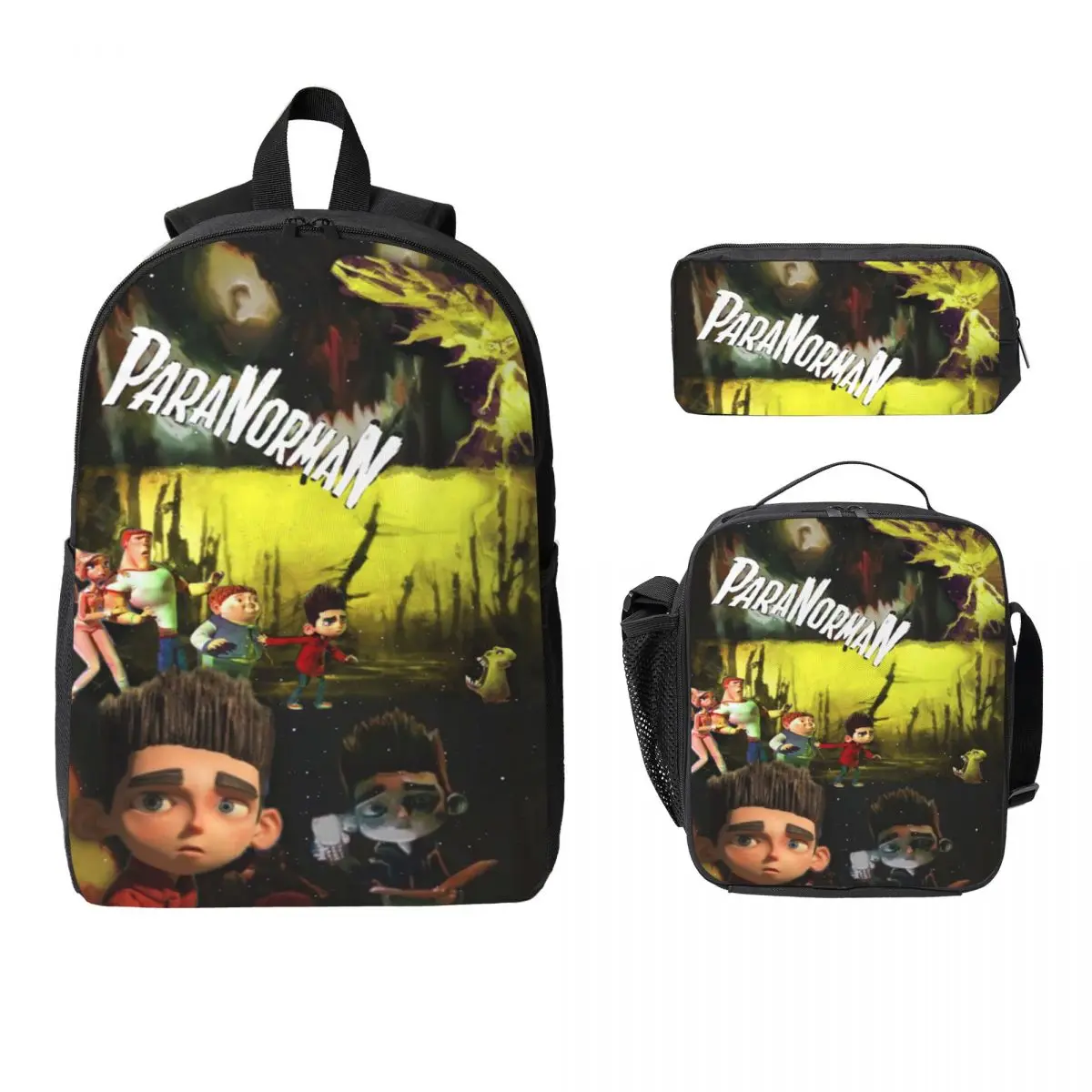 

Детский рюкзак ParaNorman с героями мультфильмов, ланч-бокс, сумки для ручек для мальчиков и девочек, рюкзаки, школьный рюкзак, набор книг