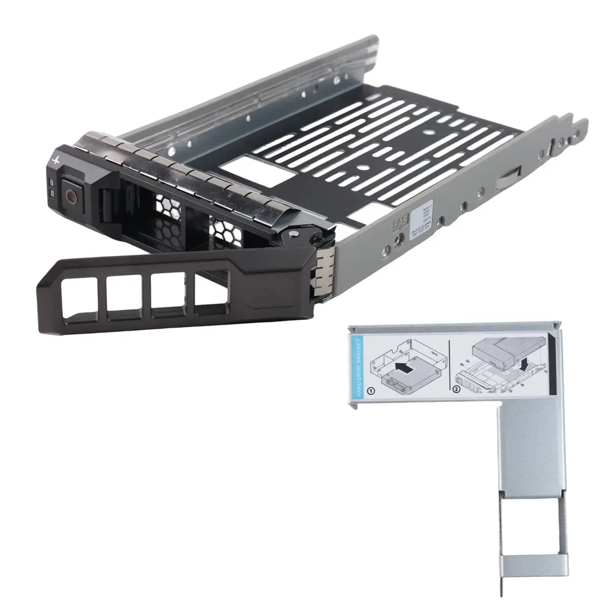 A10I 3.5 Inch Hard Drive Tray for PowerEdge Servers - with 2.5 Inch HDD Adapter NVMe SSD SAS SATA Bracket