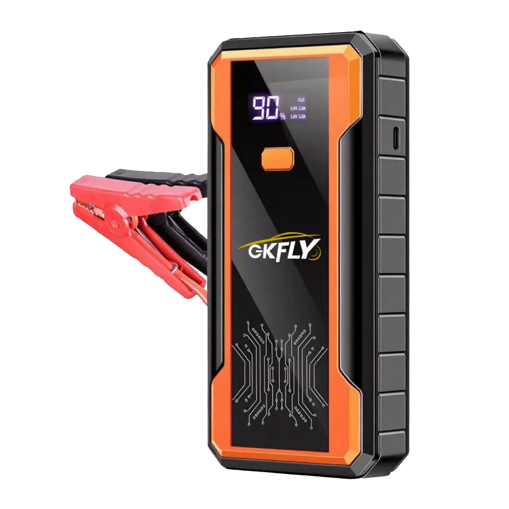 GKFLY 4000A Rozrusznik Samochodowy Przenośny Power Bank 2000A Booster Akumulatora Samochodowego 12V Pomocnicze Urządzenie Rozruchowe do Silników Diesla i Benzynowych — zdjęcie 2
