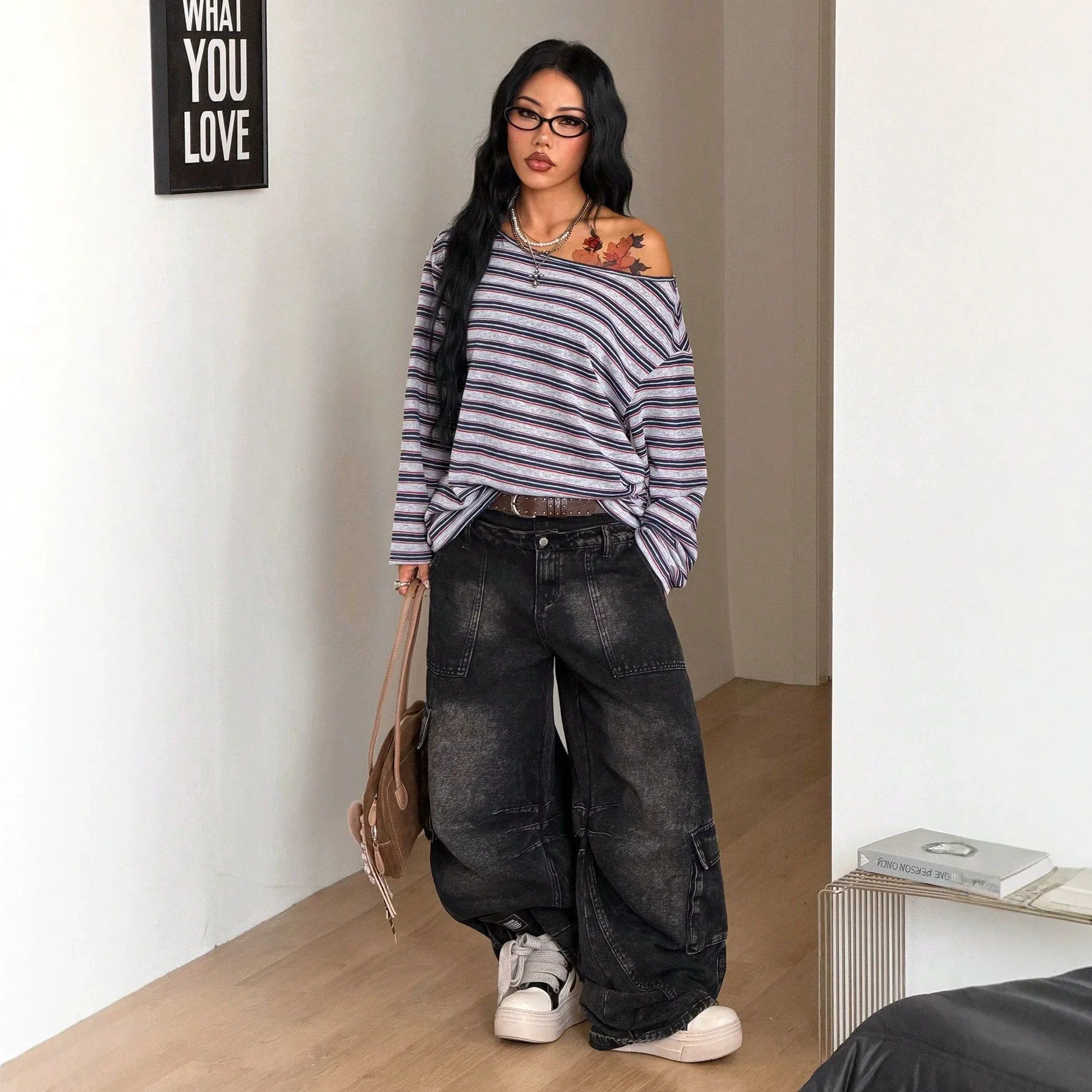 Modne patchworkowe bluzki w pa – Blouse Off Shoulder recenzja i cena