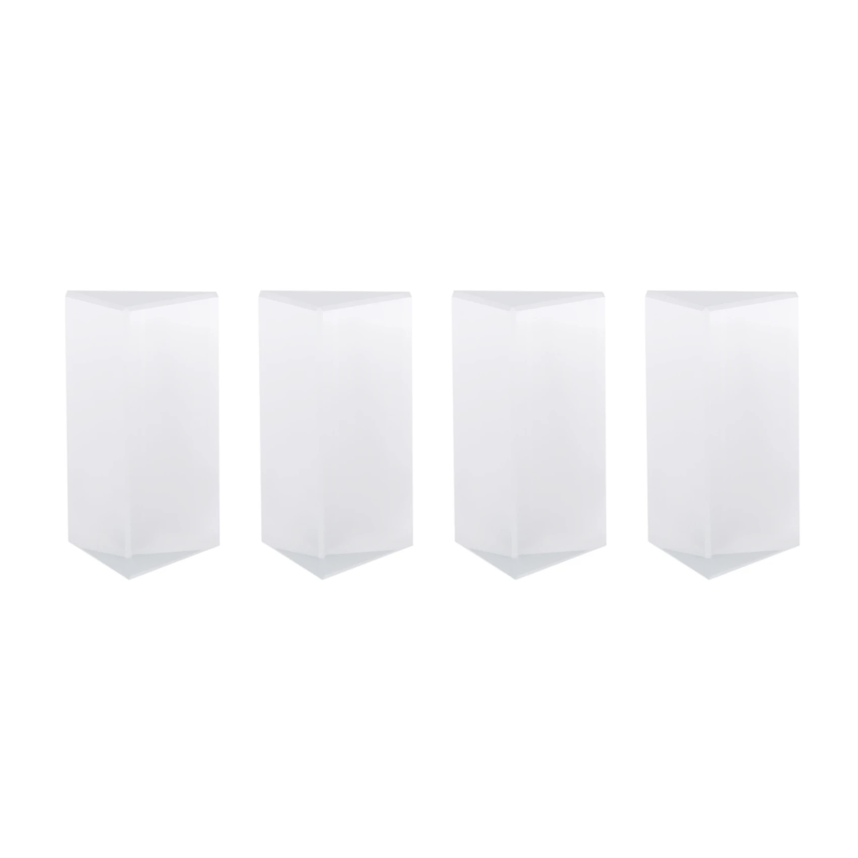 A56K 4Pcs Clear Triangular Prism for Rainbow Lights Crystal Optical Prisms Glass Physics Teaching Refracted Light Spectrum