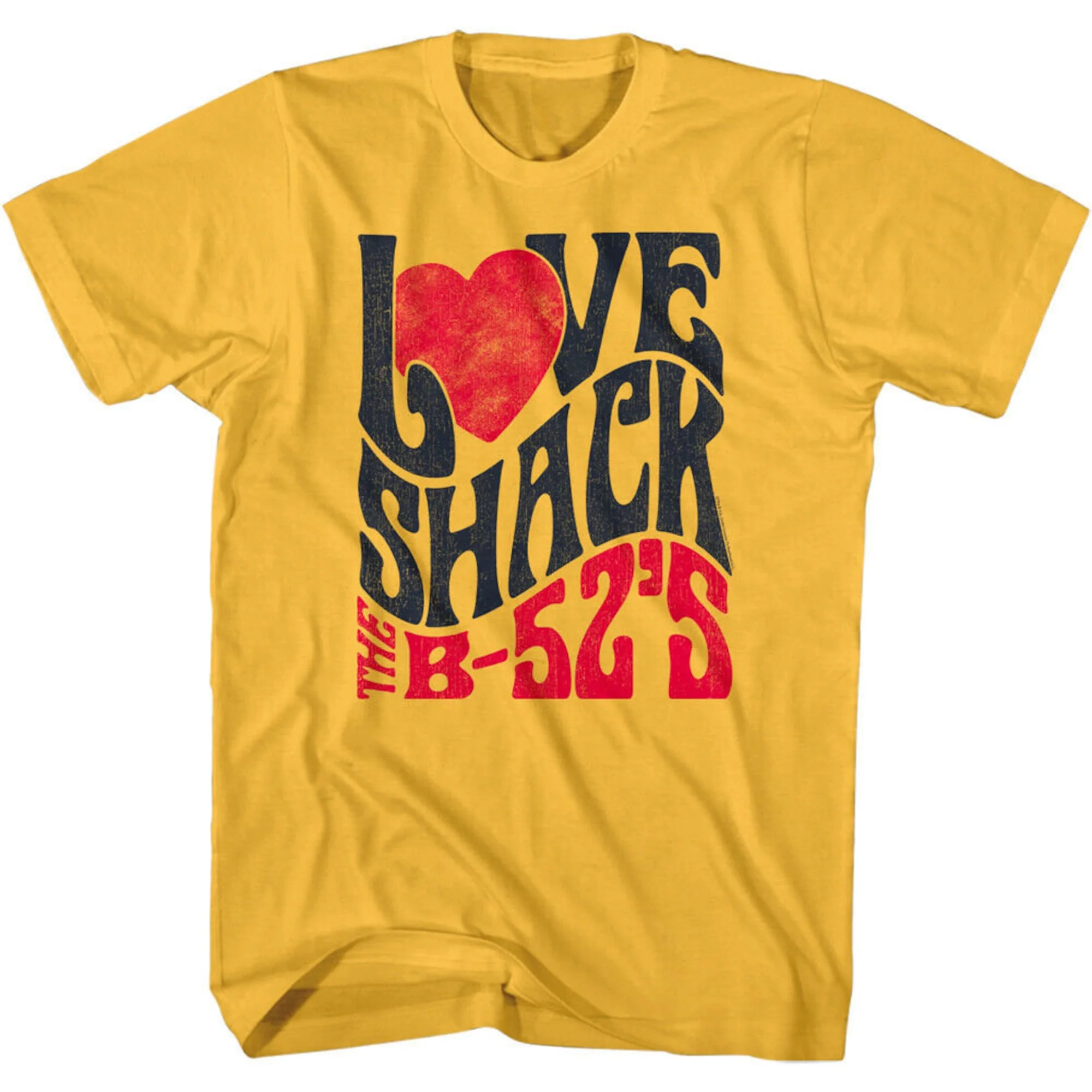 The B52s Men's TShirt Love Shack Heart Graphic Tee 70s Rock Band Album Concert Tour Merch Pop Music Lover Shirt Cool Gift