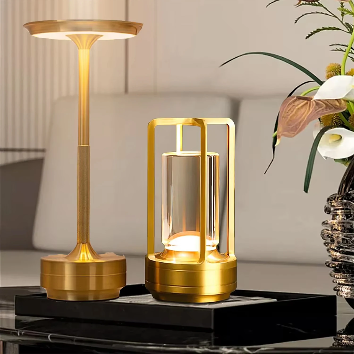 

Simple Rechargeable Table Lamp Bar Desk Lamp Dimming Atmosphere Wireless Night Light for Bedroom USB Charging Touch Decor Lamp