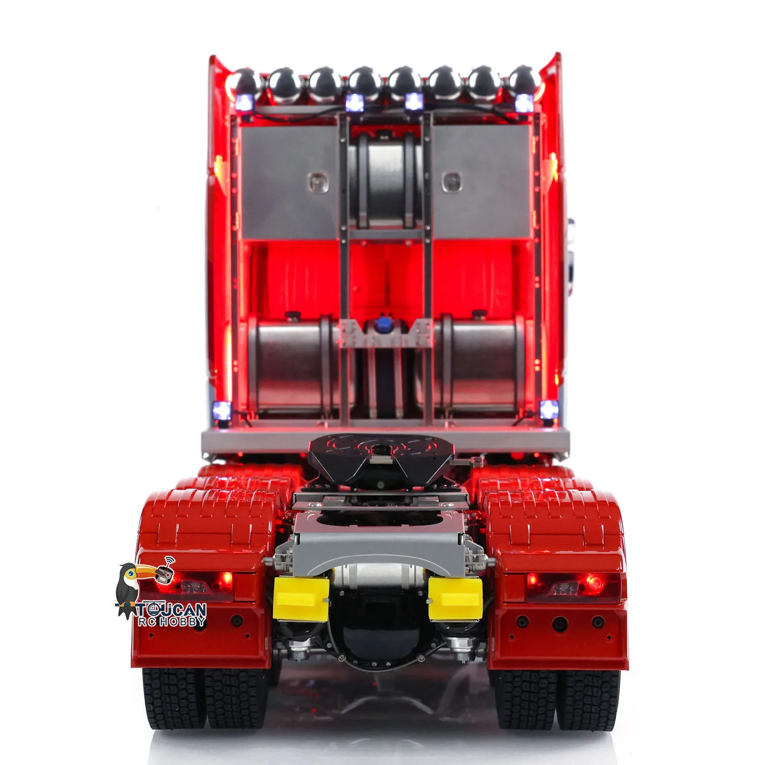 1/14 770S RC Tractor Truck 8x8 Metal Chassis Radio Control DIY Lorry Lock Differential 3Speed Cab Suspension Smoking ST8 Battery
