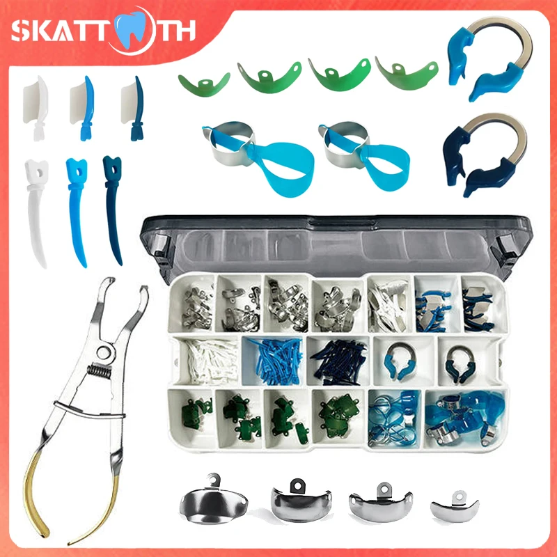 Dental Sectional Matrix System Metal Matrices Matrix Bands Dental Tulwar Wedges NITI Clamping Ring Wedge Knife Dentistry Pliers