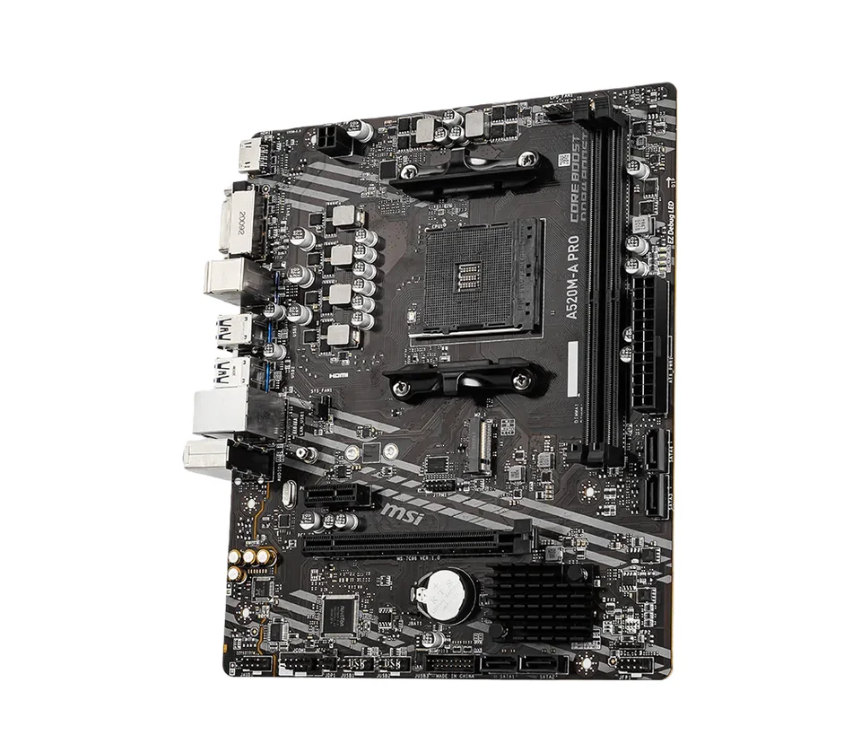 MSI A520M-A PRO + Ryzen 5 5500 セット AMD Ryzen 5 5600 (T) + MSI A520M-A PRO AM4 microATX Motherboard