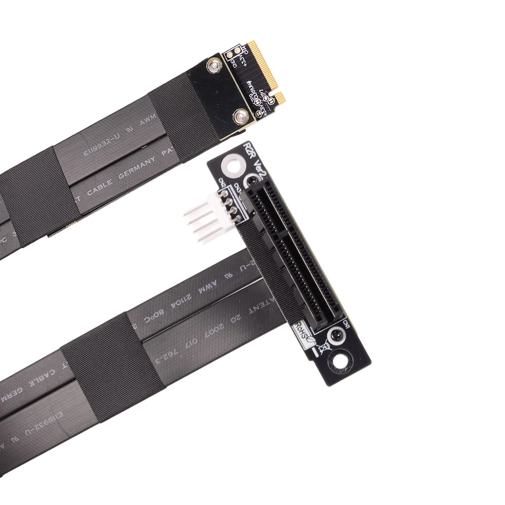 Удлинительный кабель R42SF/R42SL/R42SR PCIe x4 3,0, Удлинительный кабель PCI Express 4x-M.2 NVMe M Key 2280 Riser Card Gen3.0, удлинительная линия 32G/bps