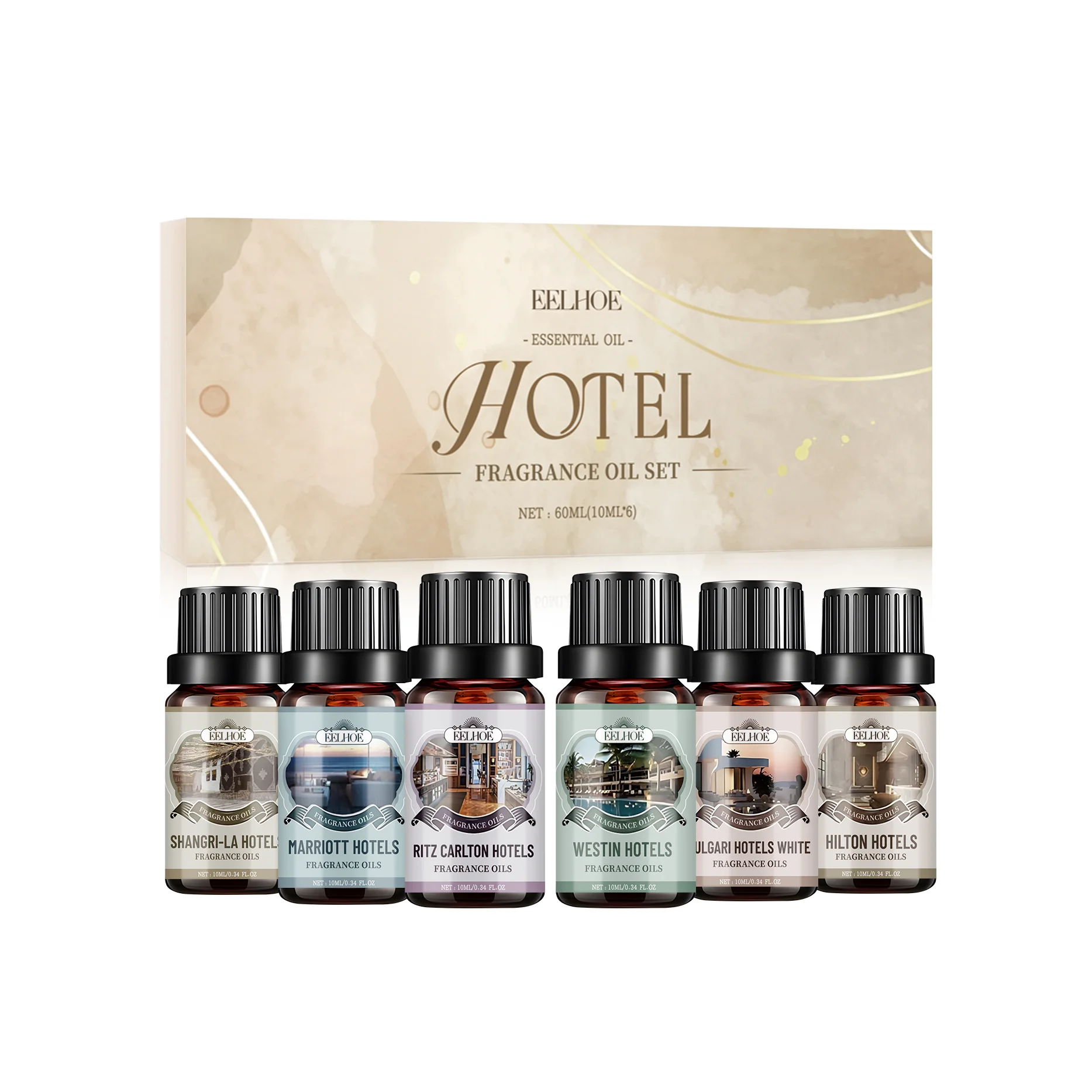 

Hotel Aromatherapy Essential Oil Gift Set: Fresh And Lingering Fragrance, Suitable For Home And Office Use