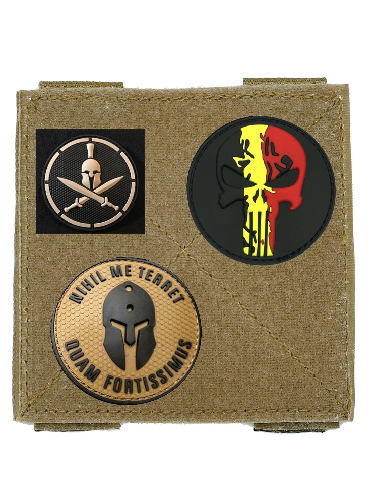 Parche de identificación Modular táctico, Panel de bucle Molle, convertidor de gancho y bucle, adaptador de cinta para insignia de parche DIY,