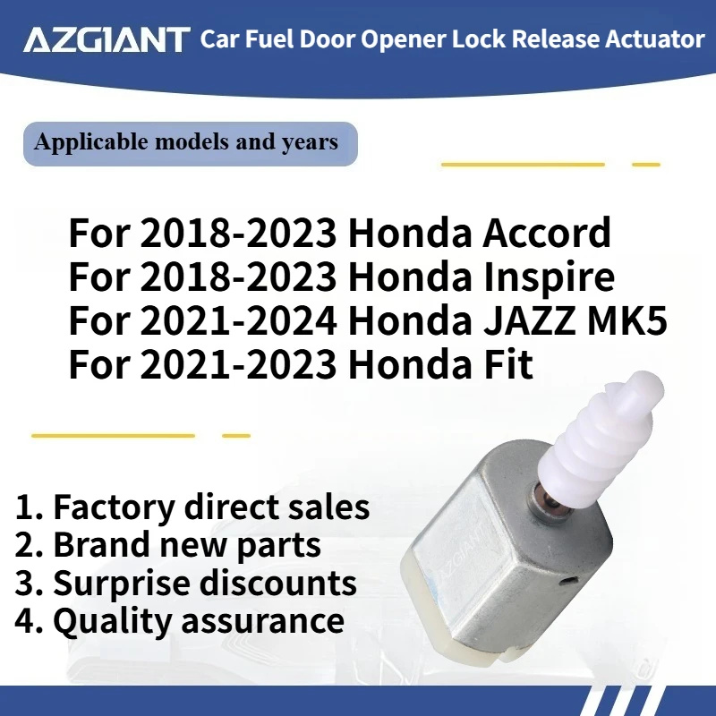 

For Honda Inspire 2018-2023/Accord/JAZZ MK5 2021-2024 Car Fuel Filler Flap Open Lock Release Actuator Motor Tank Cap Door Engine