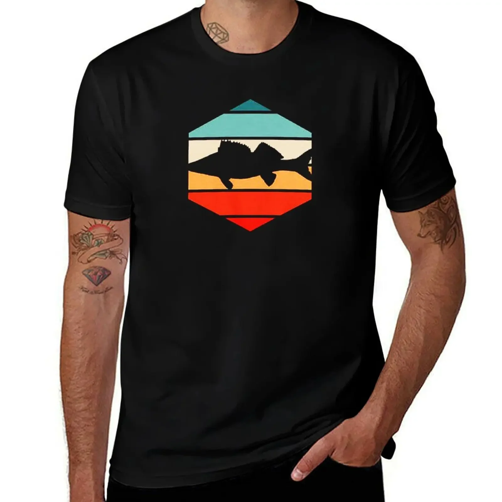 Walleye Badge T-Shirt heavyweights graphic tee shirt black t shirts for men