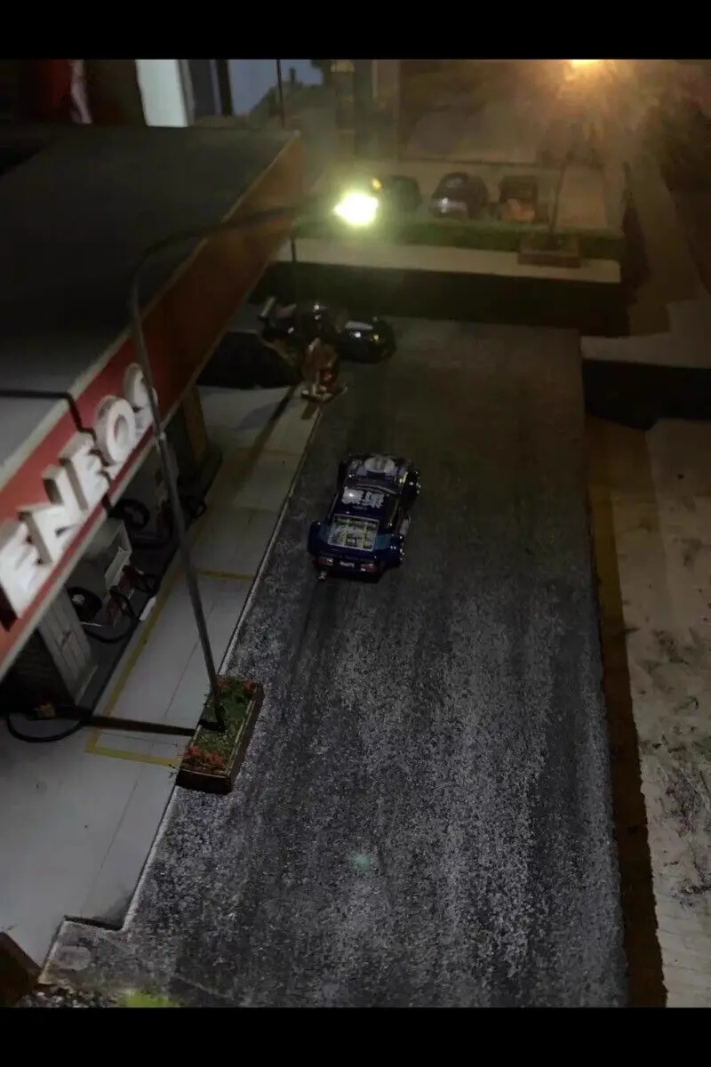 Diorama 1/64 Stad Straatlantaarn Model Auto Showroom Straatbeeld Model Scène Accessoires Model