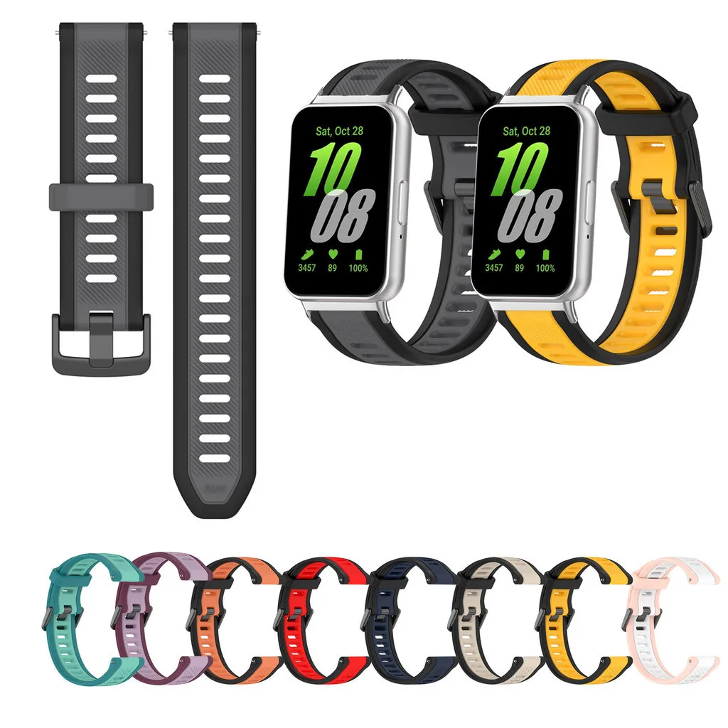 

Silicone Strap For Samsung Galaxy Fit3 Fit 3 SM-R390 Smart Watch Fashionable Patchwork Colors Wrist Band