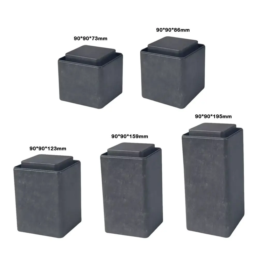 Retro Design Tea Cans Frosted Surface Square Shape Metal Cans Tinplate Material Fine Sand Texture Storage Jar Piggy Bank