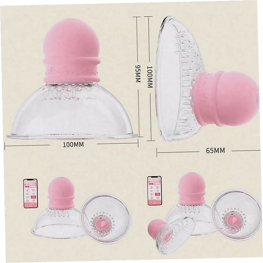 Premium Silicone APP Smart Breast Licker Massager Customizable Nipple Suck Vibration Modes Wireless Remote Masturbation - view 6
