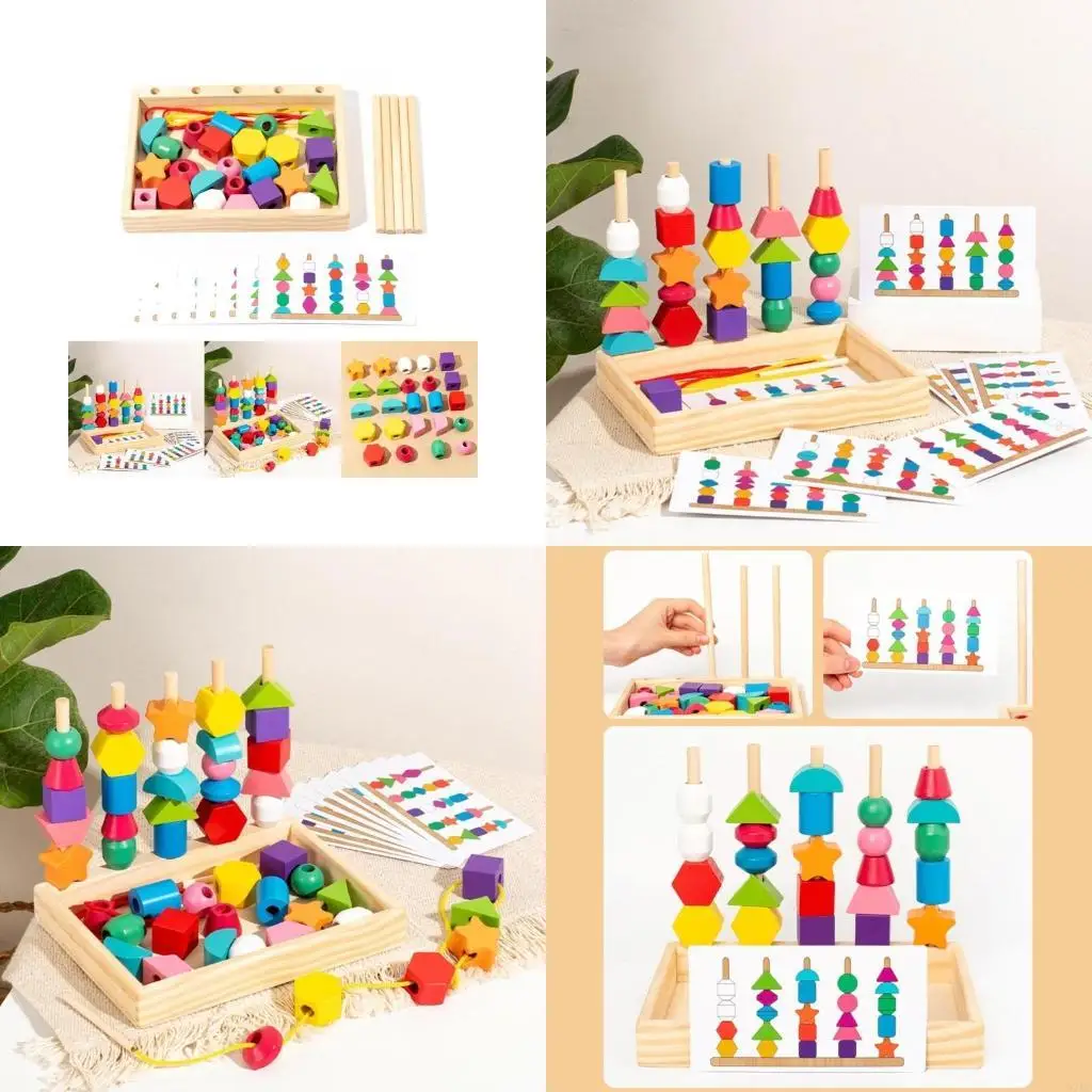 97BC Educational Toy for Kids Column Blocks Geometric Cognition Stacking Block Toy