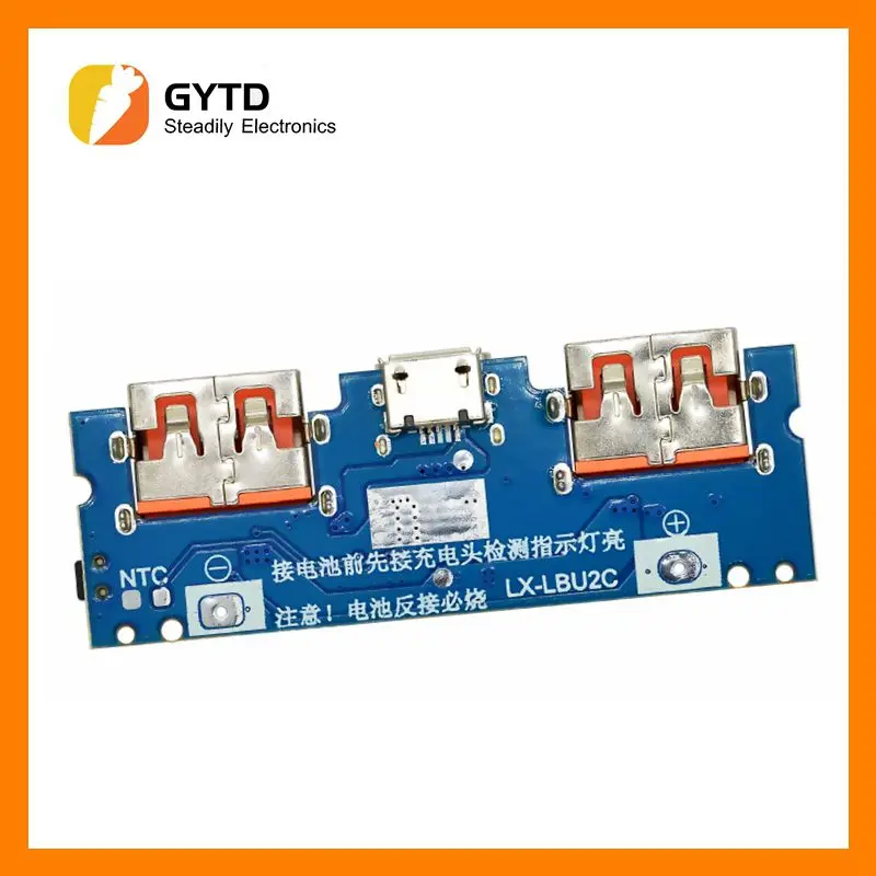 Micro/Type-C USB 5V 2.4A Dual USB 18650 Boost Battery Charger Board Mobile Power Bank Accessories For Phone DIY