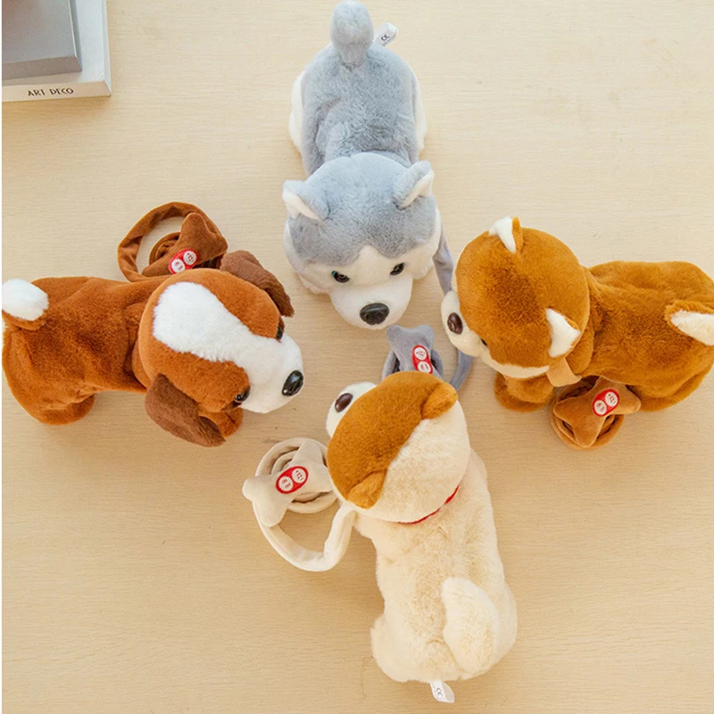 Children's Electric Plush Toy Dog Interactive Dog Electronic Toys Plush Puppy Walk Bark Teddy Toys For Children Birthday Gifts