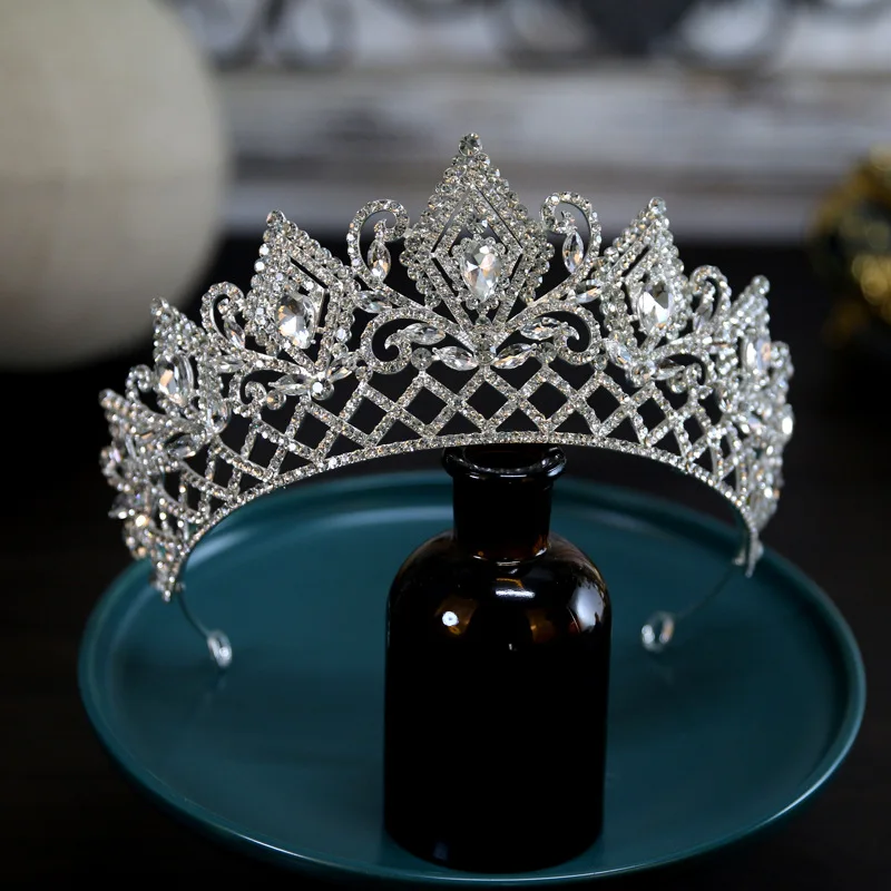 

Bridal Tiara Rhinestone Wedding Crown Hair Accessories Women Luxury Korea Bride Diadem Headdress Headband Party Headwear Jewelr