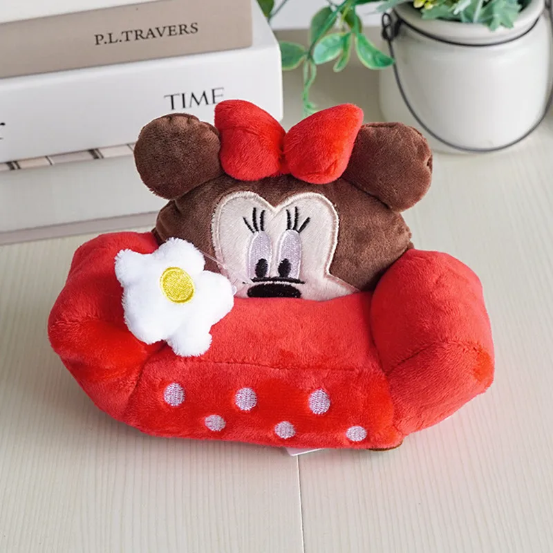 Disney Anime Mouse Mouse Plush Sofa Toy Doll Kawaii Minnie Stitch Pooh Desktop Glasses Storage Rack Cartoon Decorations Gifts