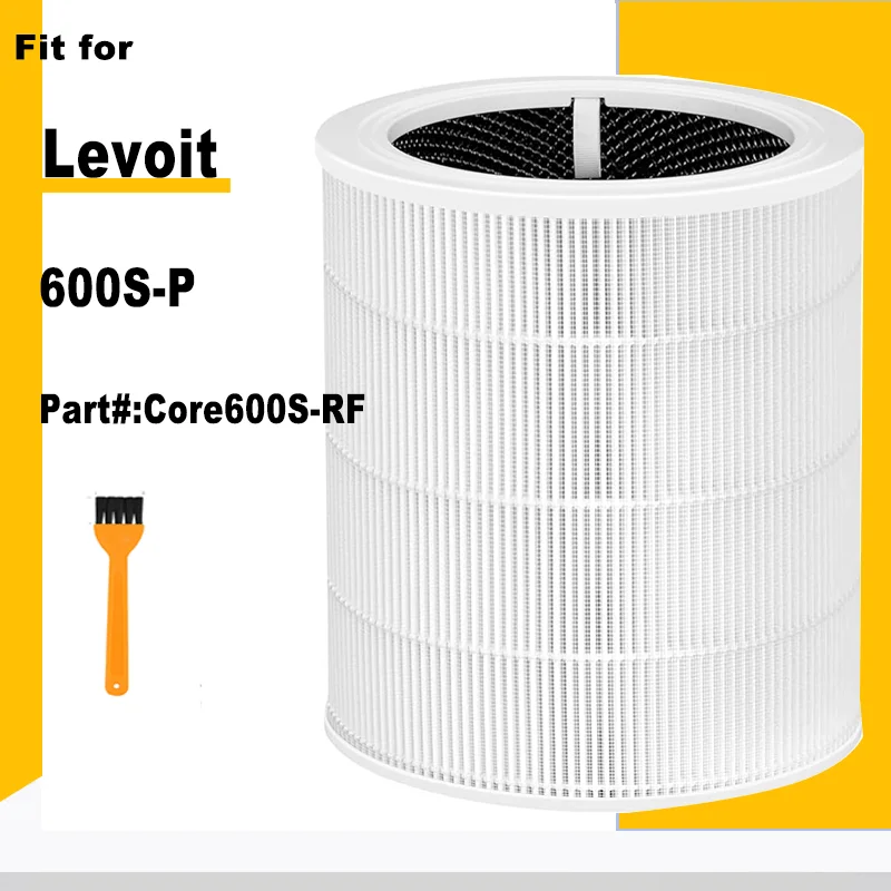 Core 600S แผ่นกรองทดแทนสําหรับเครื่องฟอกอากาศ Levoit 600s Smart H13 True HEPA Core 600s-rf, สีขาว