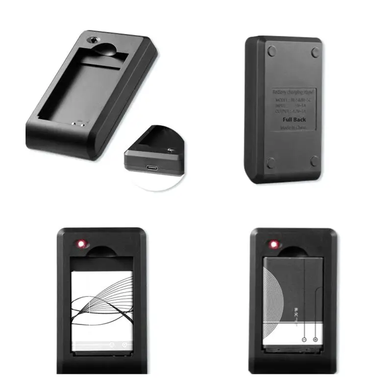 1/3/5PCS Battery Dock Charger Black Universal For Mobile Phone Li-ion Charger Type-C Output Style - 4.2/1A BL-5B BL-5C