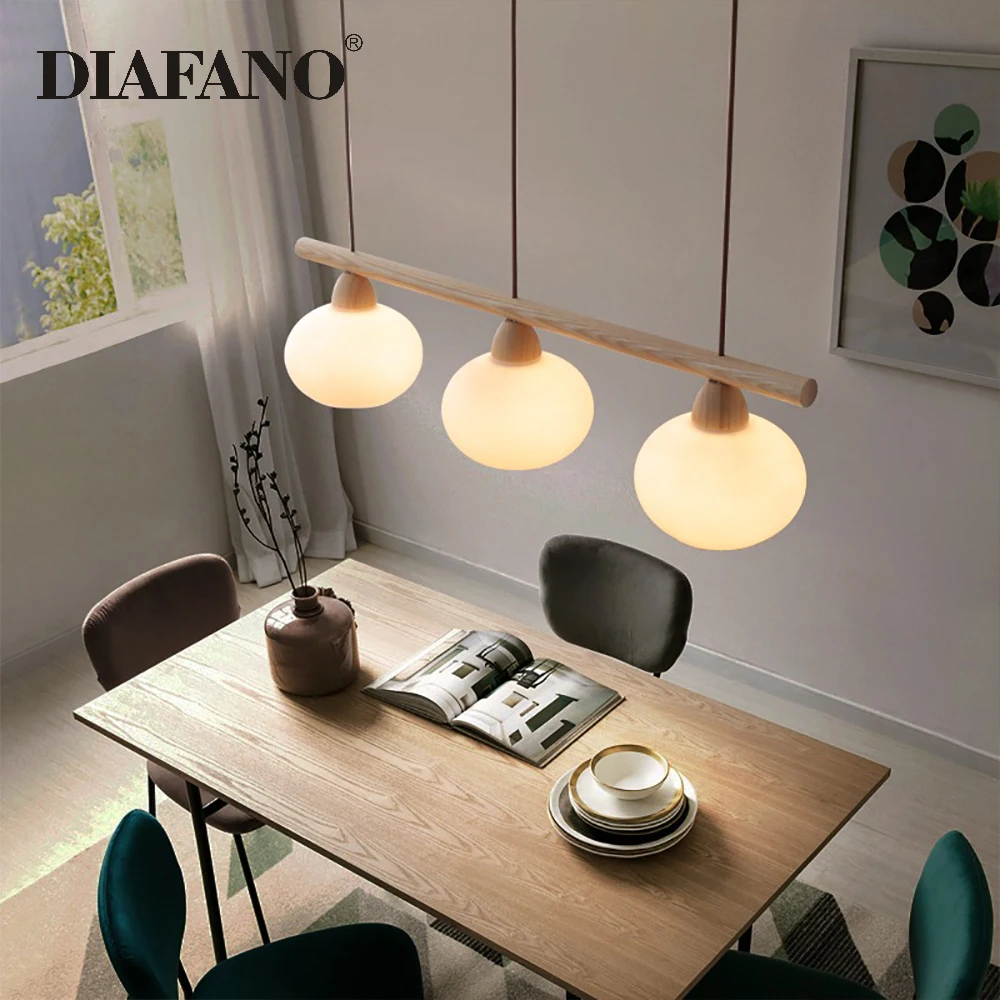 

Новый скандинавский подвесной светильник в стиле ретро с одной головкой, яйцо, пирог, стеклянный декор, люстра, столовая, кухня, гостиная, дерево, внутреннее освещение