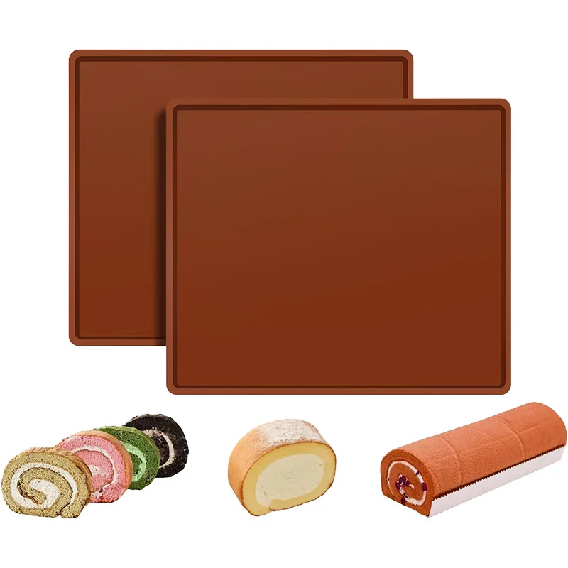 Food Grade Silicone Baking Mat Non Stick Heat Resistant Easy Wash Swiss Roll Bread Cake Home Kitchen Baking Gadget