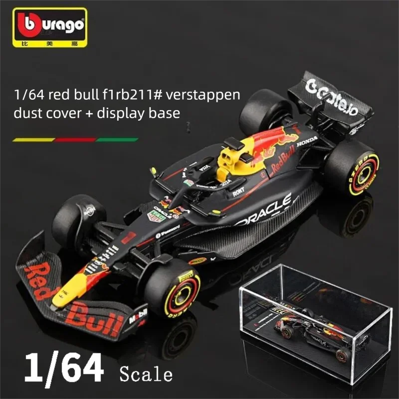 Bburago 1/64 Oracle Red Bull RB21 F1 #1 Verstappen Diecast Model with Acrylic Case