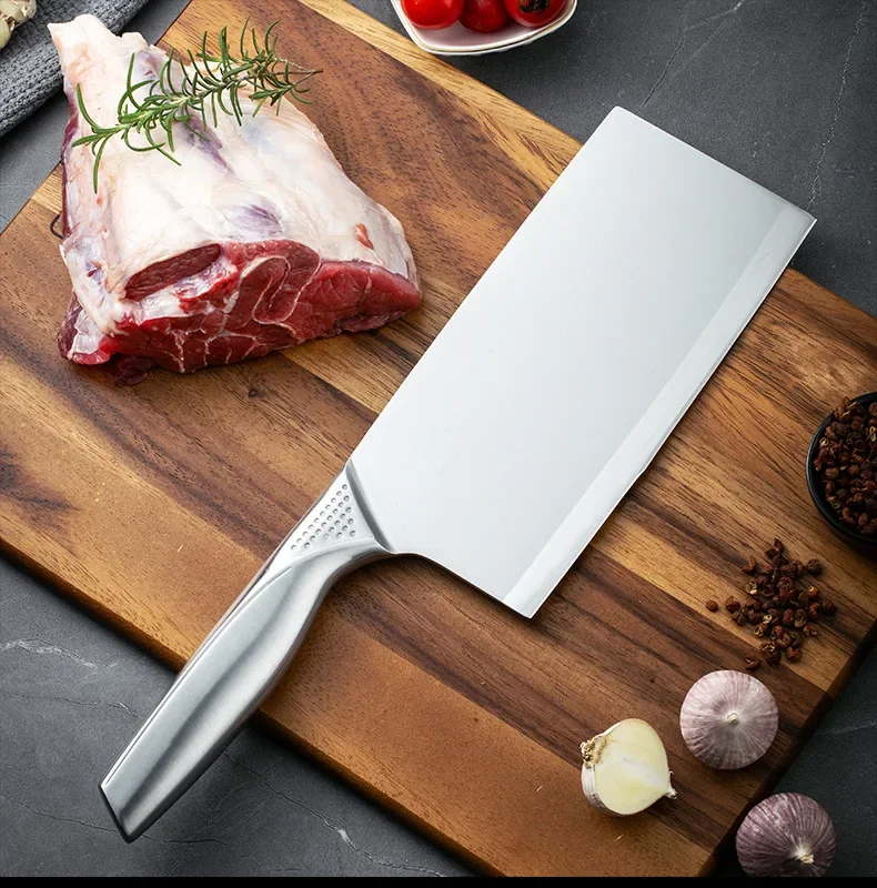 Kitchen Chef Knife Slicing Knife Chinese Handmade Razor Sharp Easy cut Meat Fish Vegetable All Steel Integrated Cutting Knife