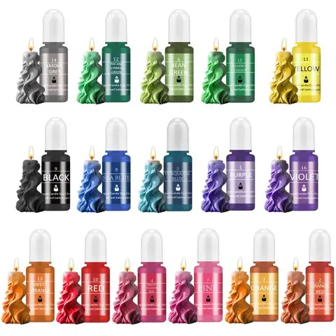 아로마 테라피 액체 착색 안료, DIY 캔들 몰드, 비누 착색, 수제 공예, 송진 안료, 10ml