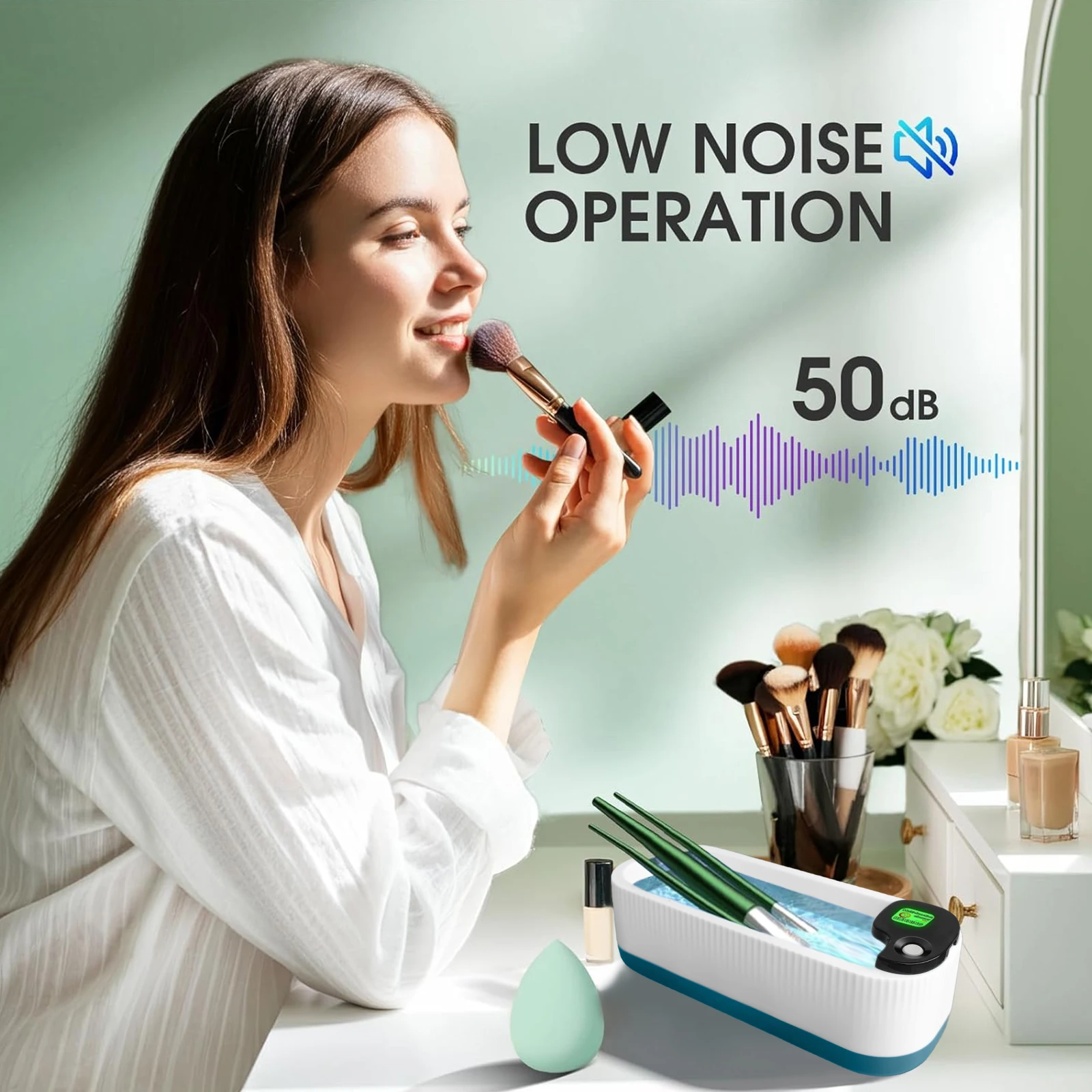 Jewelry Cleaning Machine Fully Automatic 360° Deep Cleaning Tool Ultra-Portable with High-Frequency Vibration Gift Idea