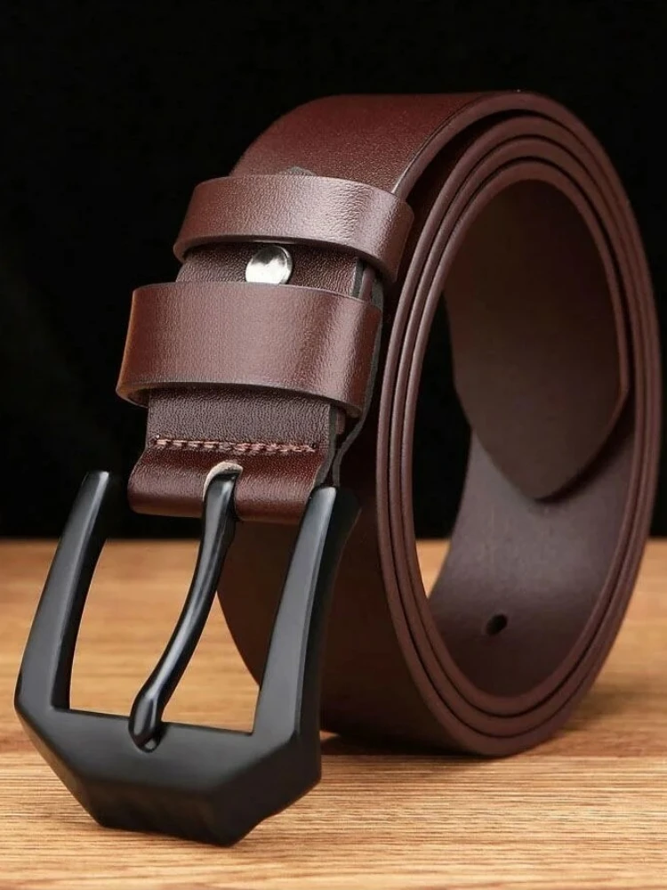 1 шт., мужские кожаные зажимы для ремня, медная игольная пряжка, модный повседневный стиль, деловой, универсальный, простой, высококачественный