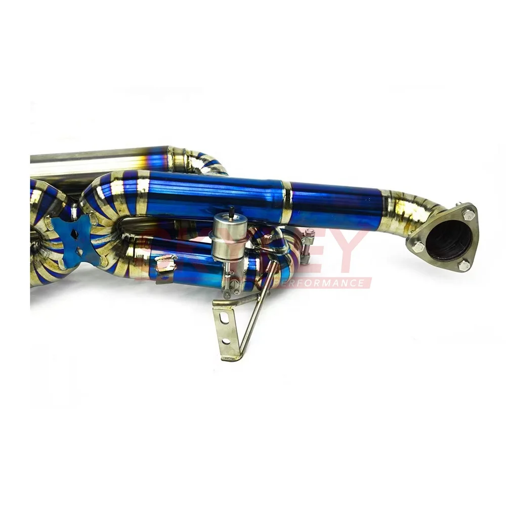 نظام ماسورة العادم لـ 718 كايمان GT4 RS 4.0L 2022-2025 مع صمام العادم التحكم Catback كاتم صوت العادم التيتانيوم