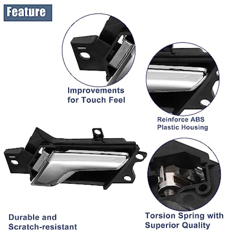 مقبض الباب الداخلي الجانبي الأيسر الأيمن الأمامي لسيارة شيفروليه كابتيفا سبورت 2012-2015 أوبل انتارا زحل Vue 96861999 96861998 #3