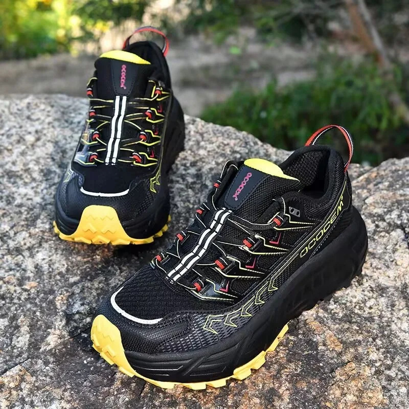 Luxury Brand Trail Running Shoes Mesh Breathable Running Shoes Anti-Slippery Walking Sneakers Hard-Wearing Gym Outdoor Shoe