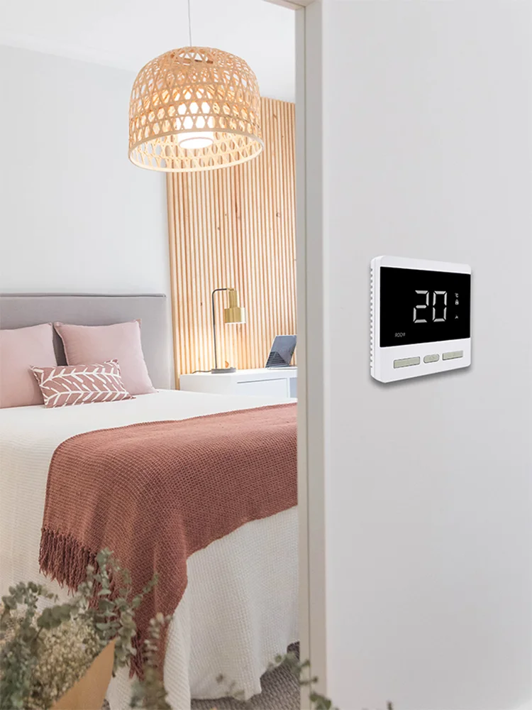 Minco Heat Nowy Termostat Podłogowy LED z Trybem Manualnym MK02 220V 25A do Elektrycznego Ogrzewania Podłogowego, Regulator Temperatury — 2