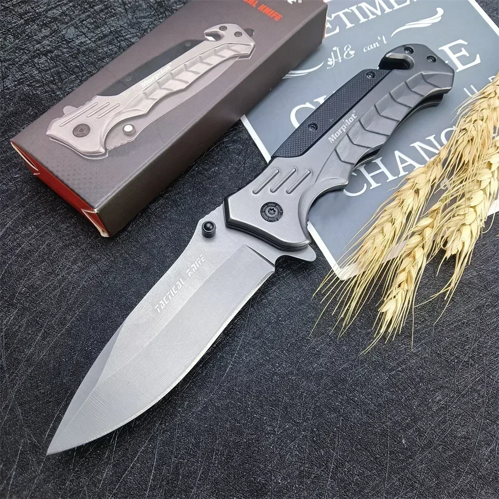 Morpilot EDC Pocket Folding Knife 440C Blade Aluminum Alloy Inlaid G10 Handles Outdoor Tactical Knives Camping Hunting Tools