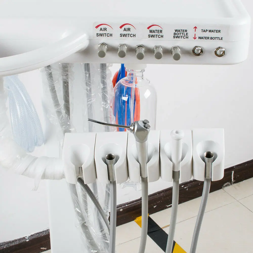 Sistema de unidad de Entrega móvil portátil, compresor de trabajo de tratamiento Dental, 110V/220V, 65l/min, 4 agujeros