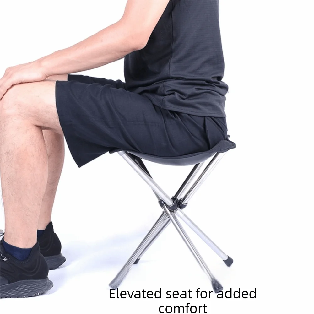 Stainless Steel Portable Folding Stool Telescopic Design Collapsible Design Telescopic Stool Durable