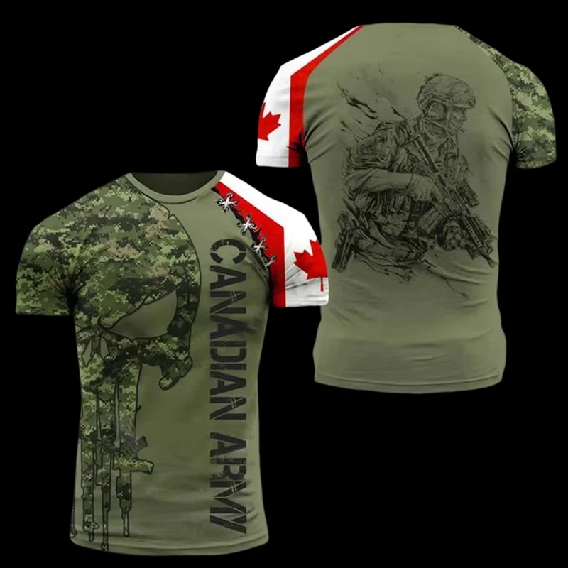 Men Canada Maple Leaf  Graphic  Patriotic Veteran Memory  Casual Outdoor Sports Breathable Quick-dry Hot Sale Family Kids Tees