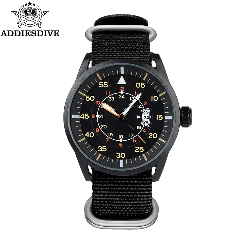 ADDIESDIVE Luxury Men's Diver Quartz Watch JD1508 Fashion Casual WristWatches Military 50M Waterproof Watches Reloj Hombre