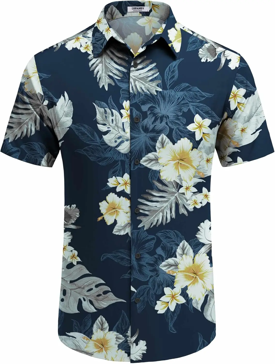 Classic Hawaiian Floral Short-Sleeved 3D Print Aloha Shirt, Suitable for Commuting and Beach Wear, Loose Fit, Men's Shirt.