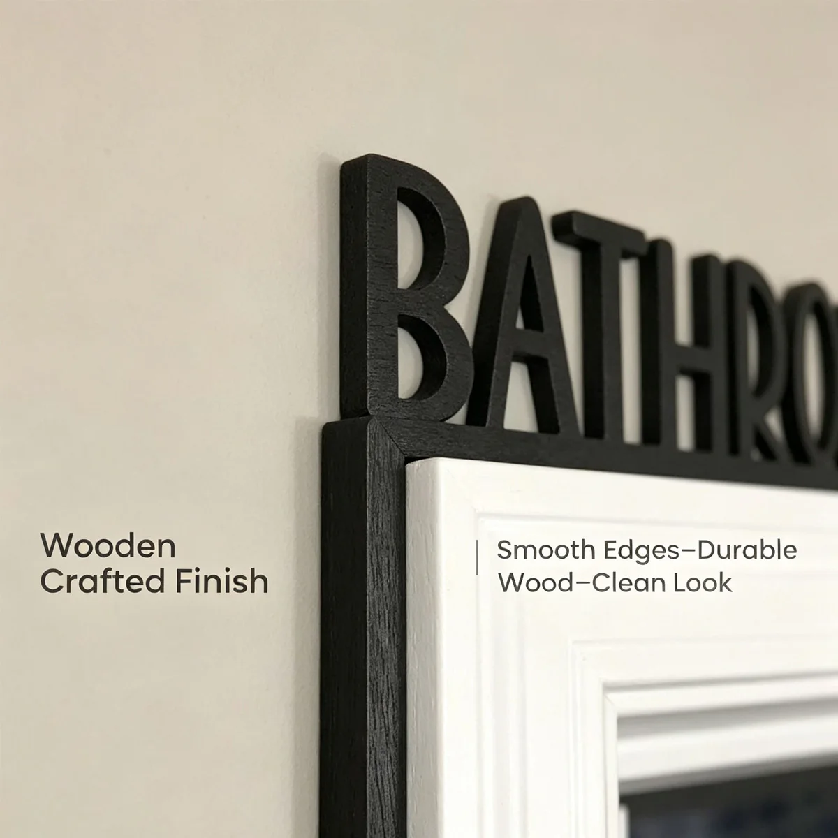 Metal Bathroom Sign Wall Hanging - Bathroom Door Frame Corner Sign - Used for Home Decoration Above the Door Indoor Wall Hanging