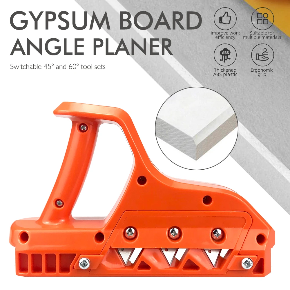 1PC Plasterboard Quick Cutter Gypsum Board Hand Plane Drywall Edge Chamfer 45°/60° Woodworking Cutting Trimmer Hand Tools