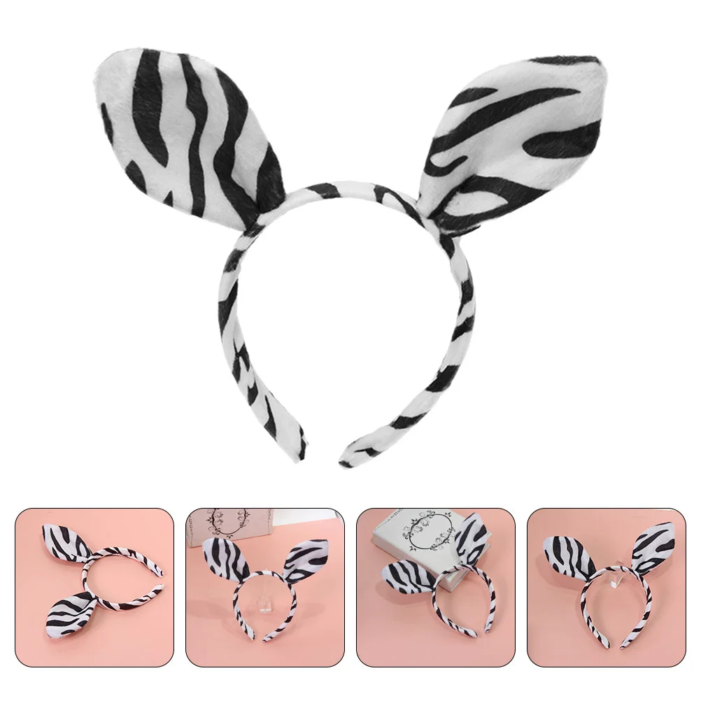 

Headband Zebra Ear Animal Costume Headbands Women Party Decoration Cosplay Headpiece Hairband Halloween Zoo Headgear